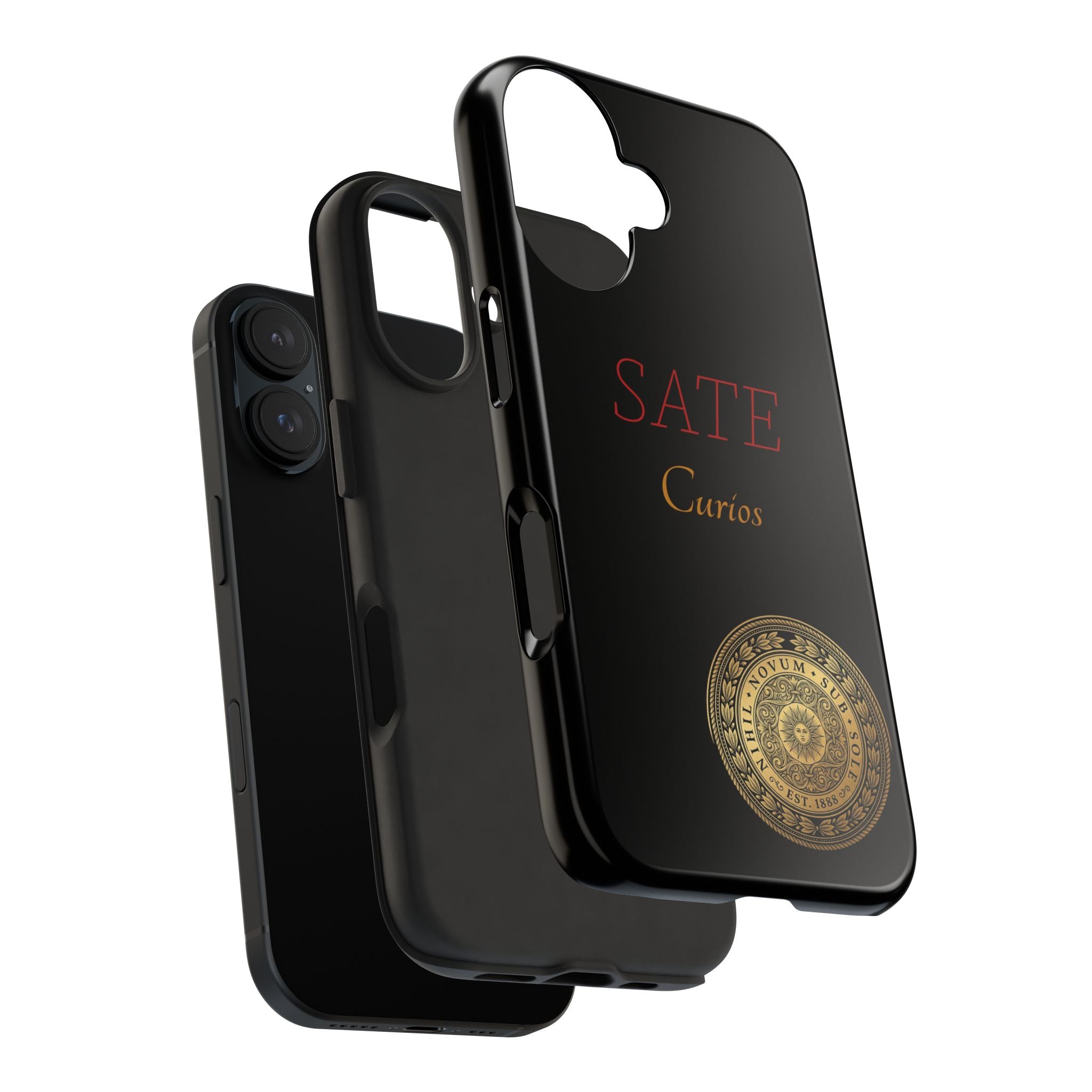 SATE Curios Gold Seal Tough Phone Case — Protective Black Designer Phone Cover