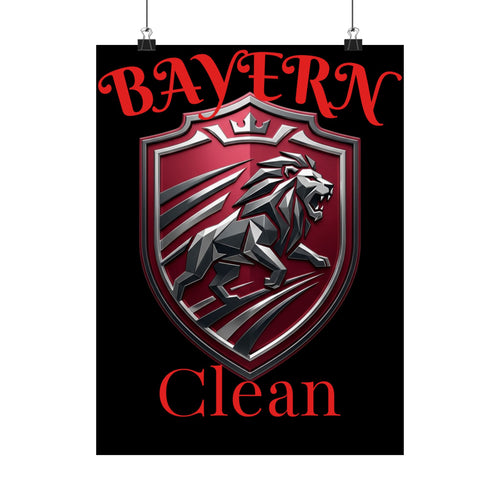 Matte Poster — Bayern Clean Lion Shield Vertical Wall Art