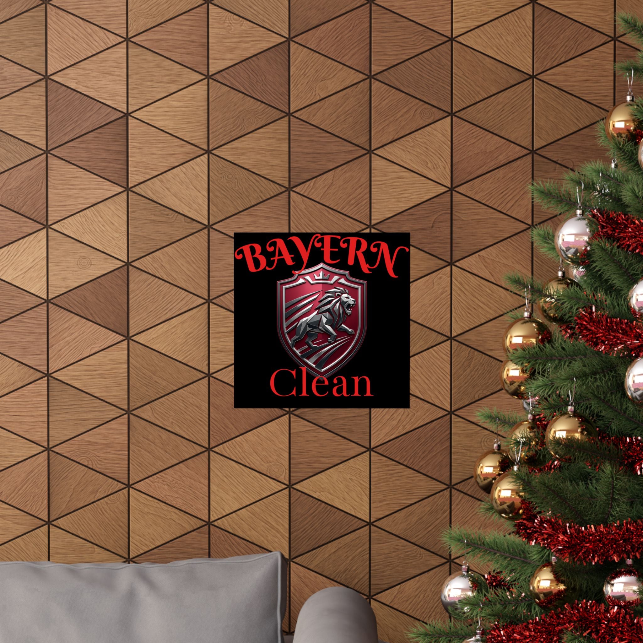 Matte Poster — Bayern Clean Lion Shield Vertical Wall Art