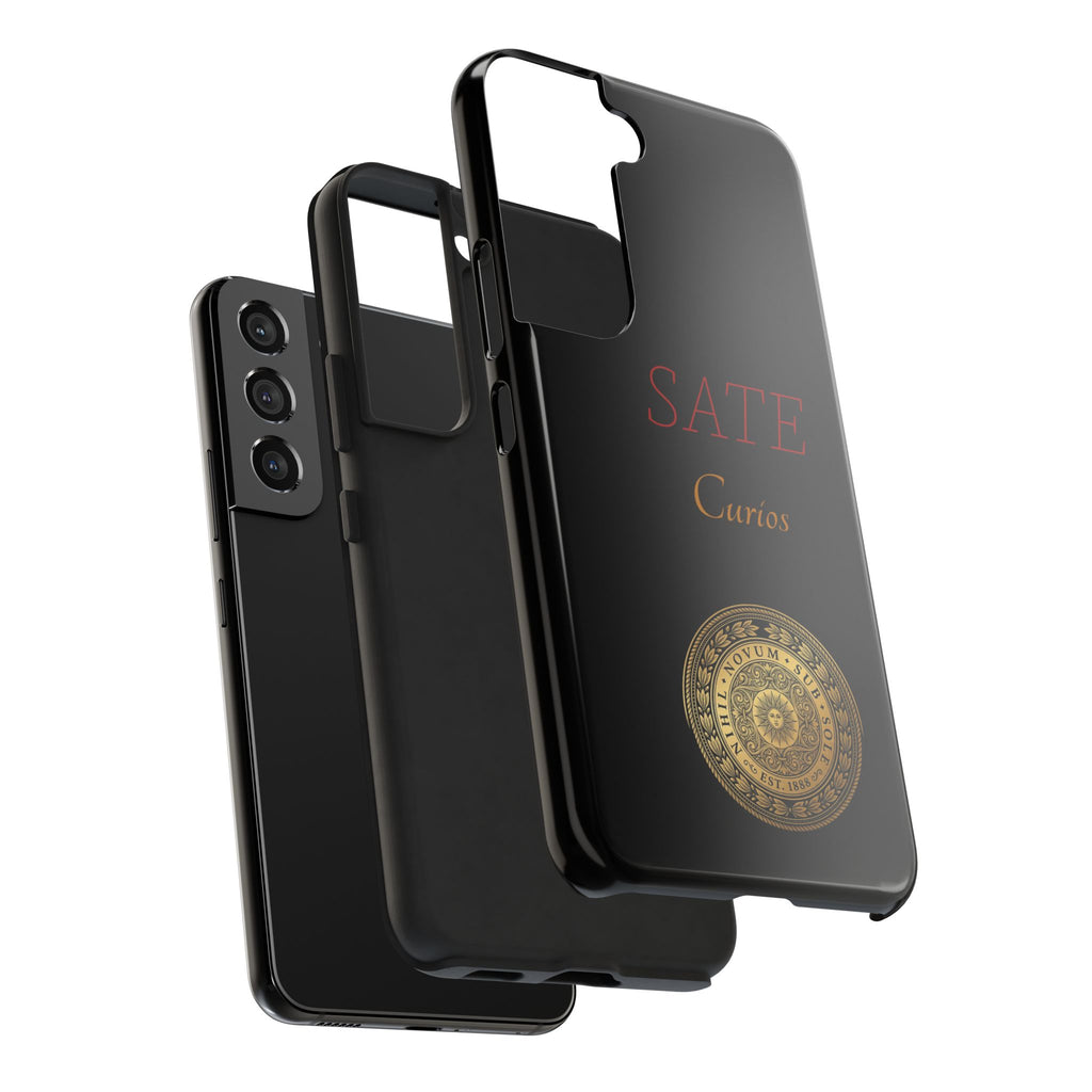 SATE Curios Gold Seal Tough Phone Case — Protective Black Designer Phone Cover