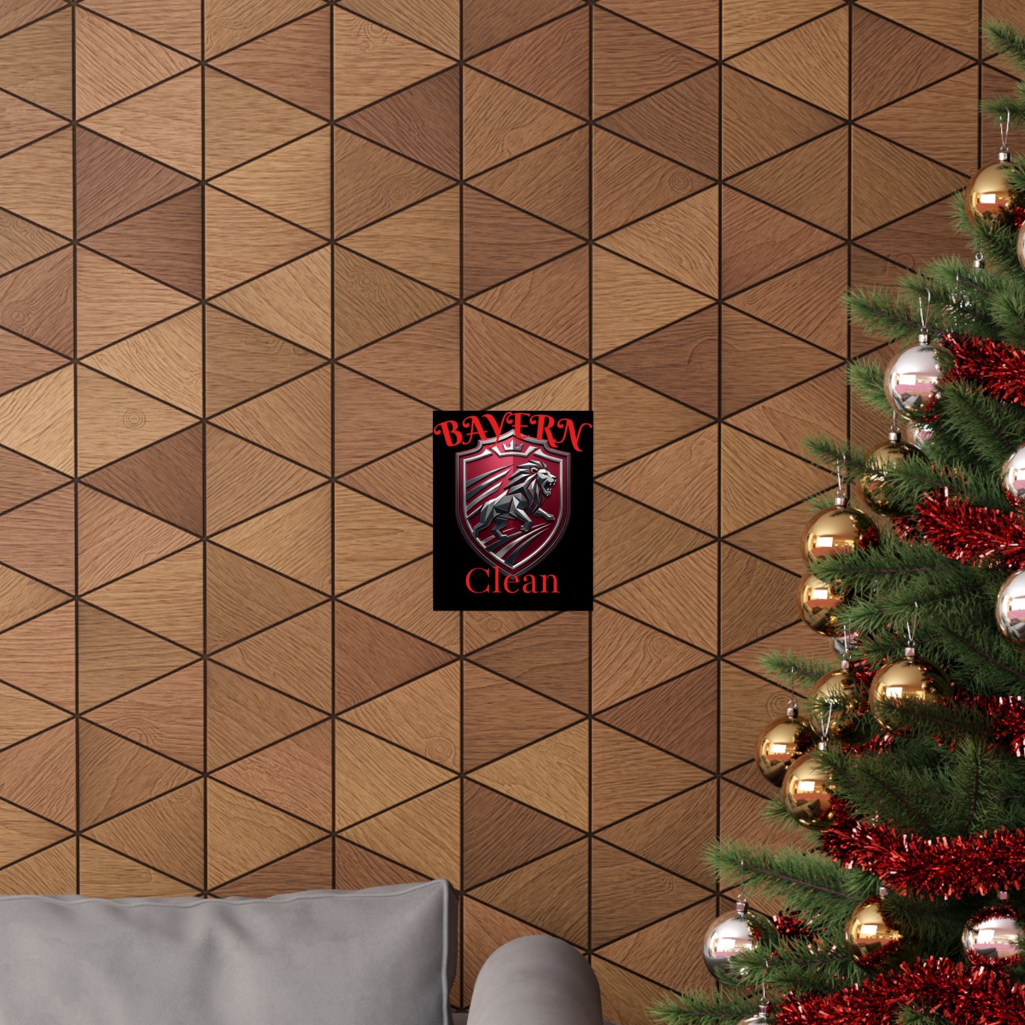 Matte Poster — Bayern Clean Lion Shield Vertical Wall Art