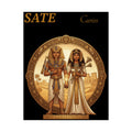 Egyptian Couple Satin Poster — Vintage Pharaoh & Queen Art Print (210gsm)