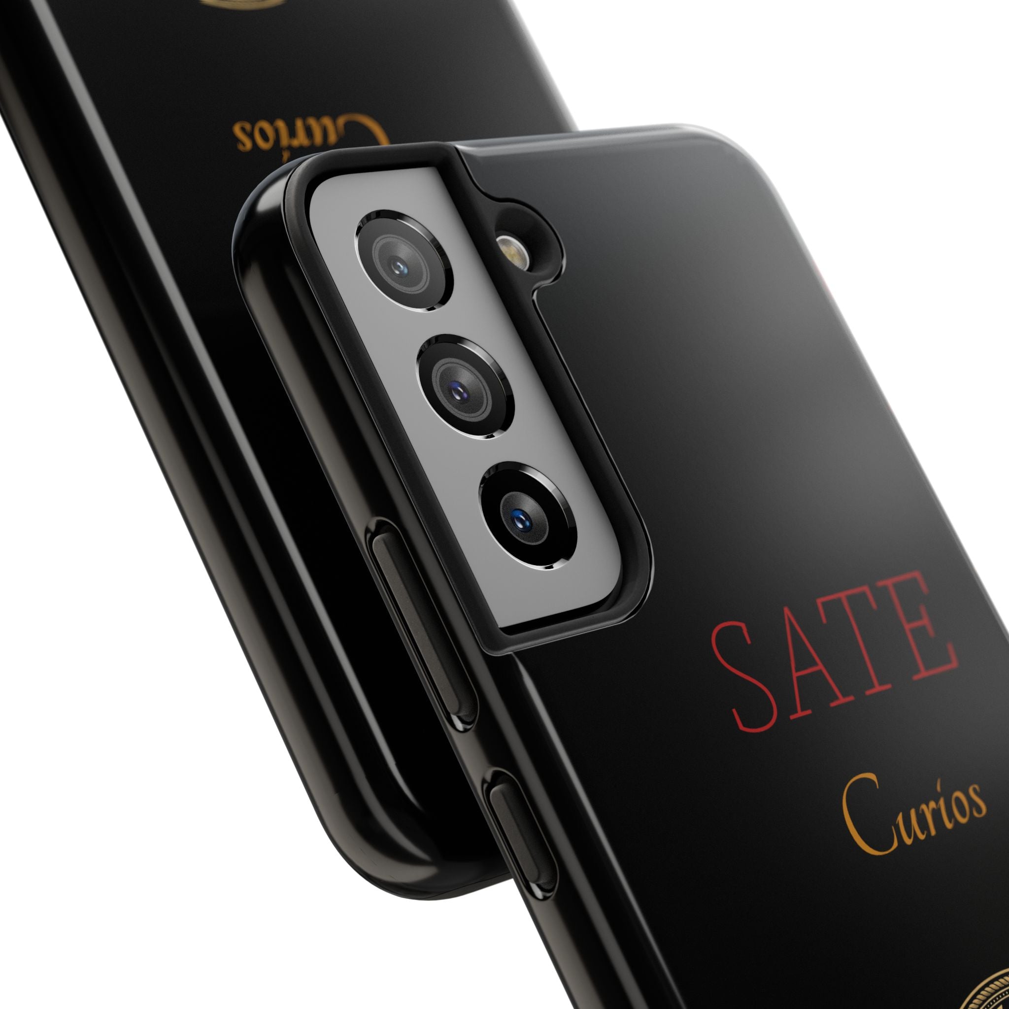 SATE Curios Gold Seal Tough Phone Case — Protective Black Designer Phone Cover