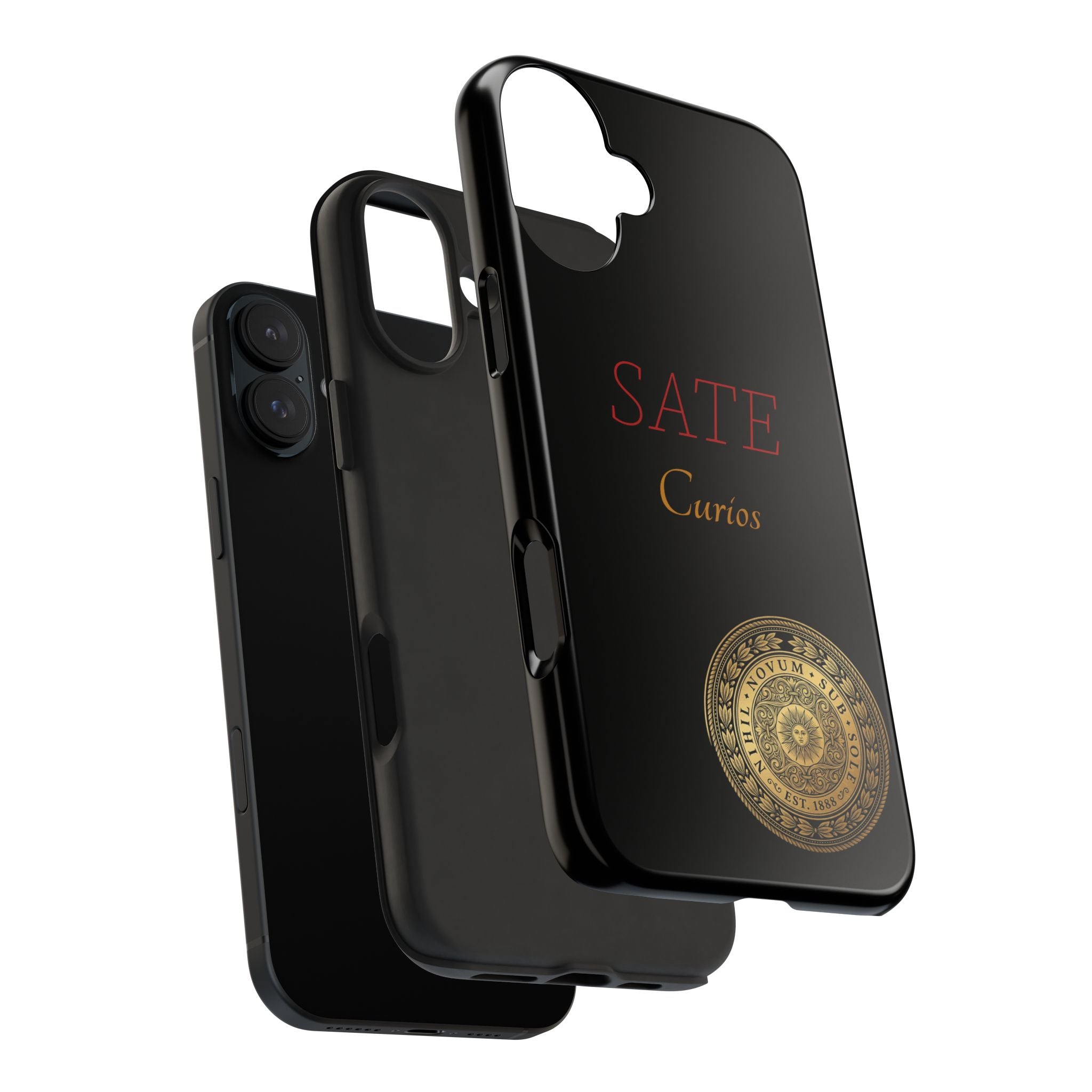 SATE Curios Gold Seal Tough Phone Case — Protective Black Designer Phone Cover