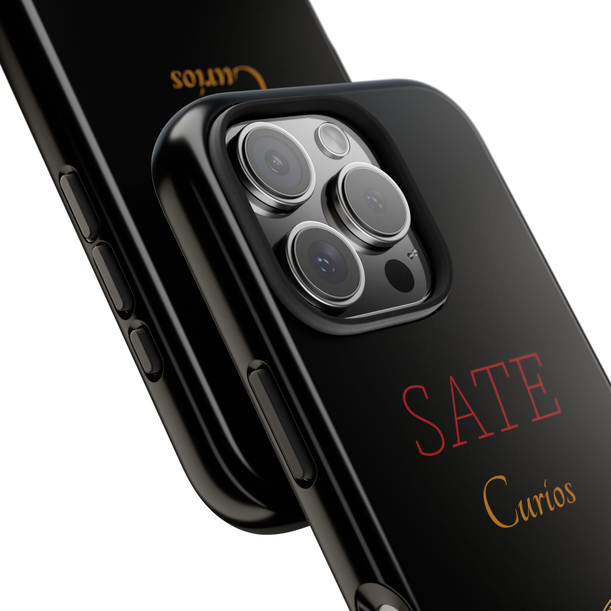 SATE Curios Gold Seal Tough Phone Case — Protective Black Designer Phone Cover
