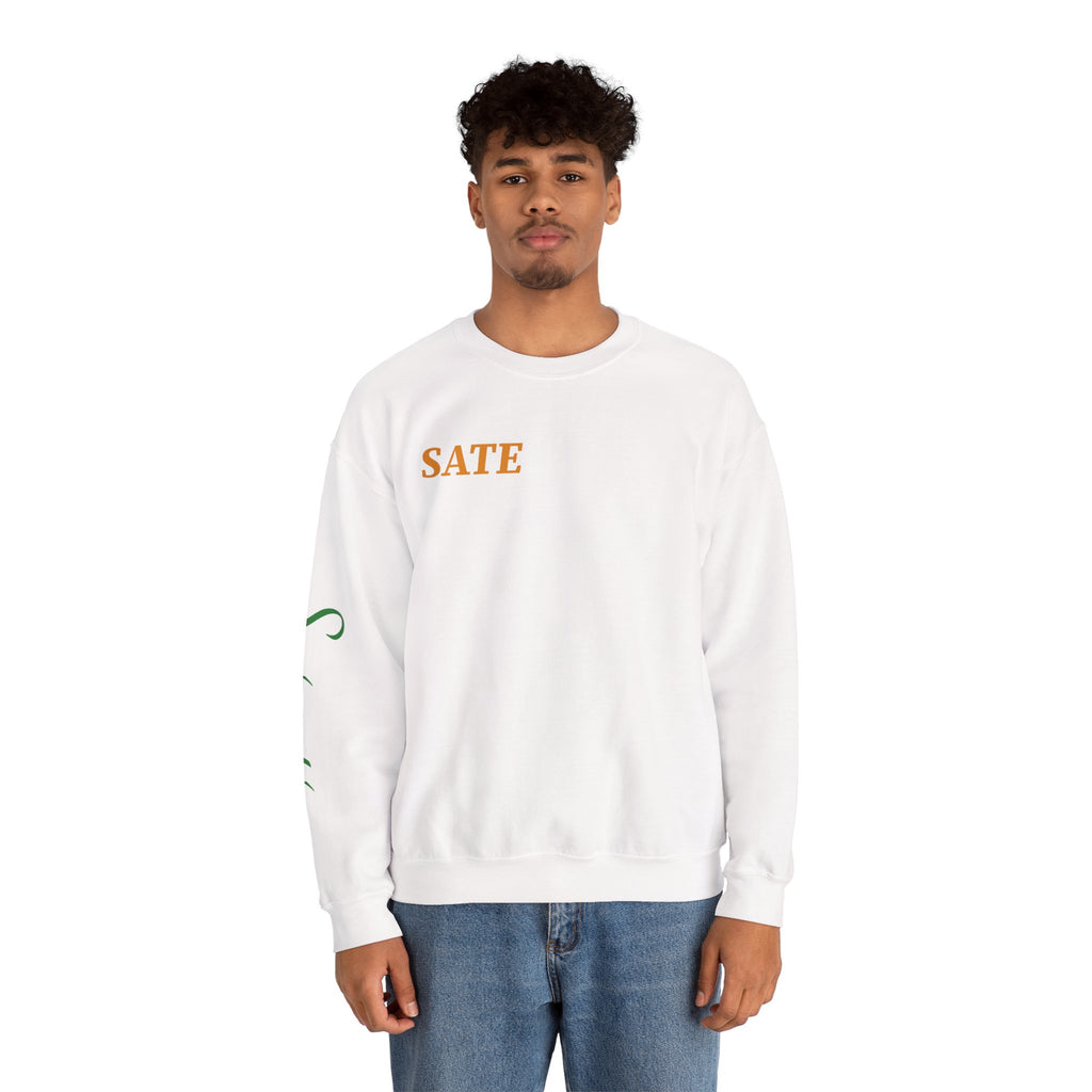 SATE Scientia Graphic, Latin 'Scientia' Sleeve Crewneck Sweatshirt