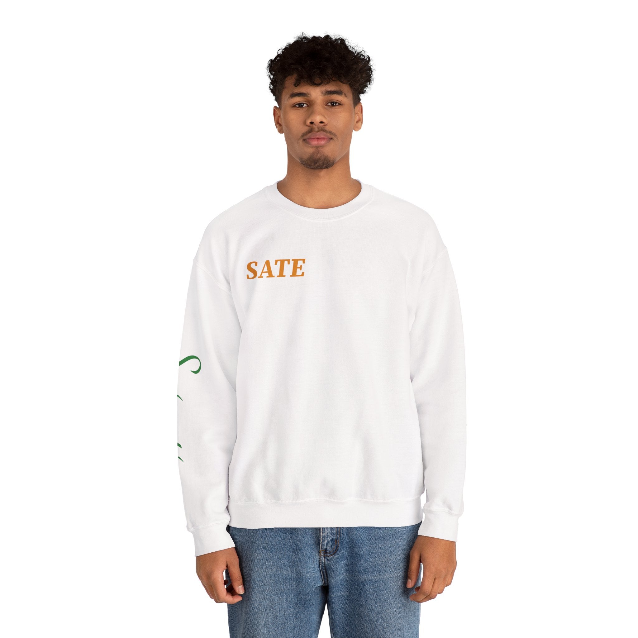 SATE Scientia Graphic, Latin 'Scientia' Sleeve Crewneck Sweatshirt
