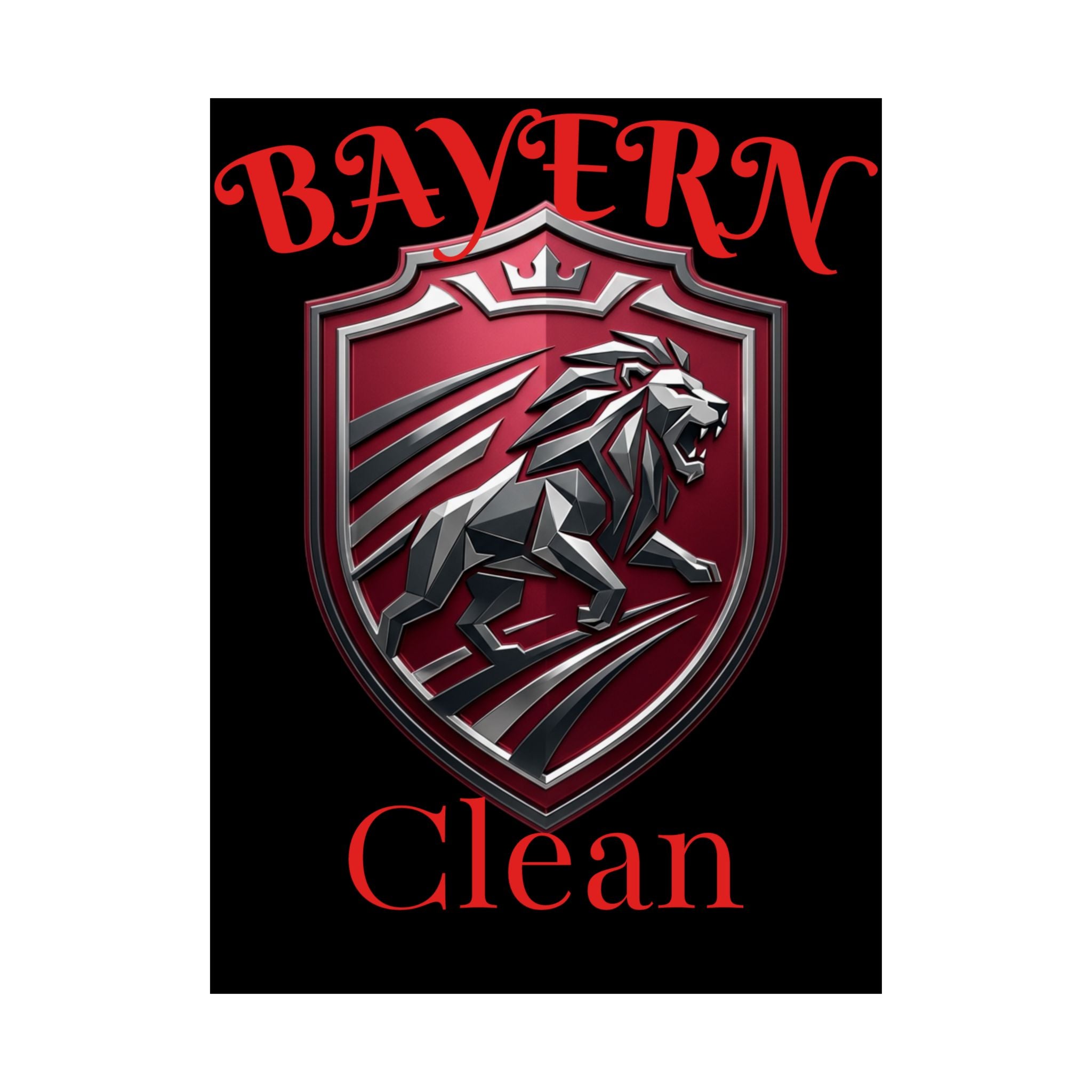 Matte Poster — Bayern Clean Lion Shield Vertical Wall Art