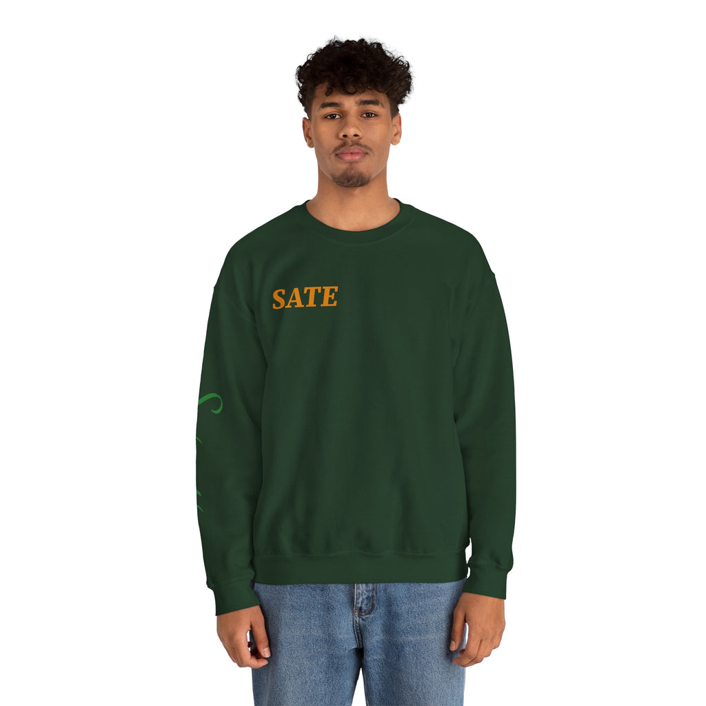 SATE Scientia Graphic, Latin 'Scientia' Sleeve Crewneck Sweatshirt