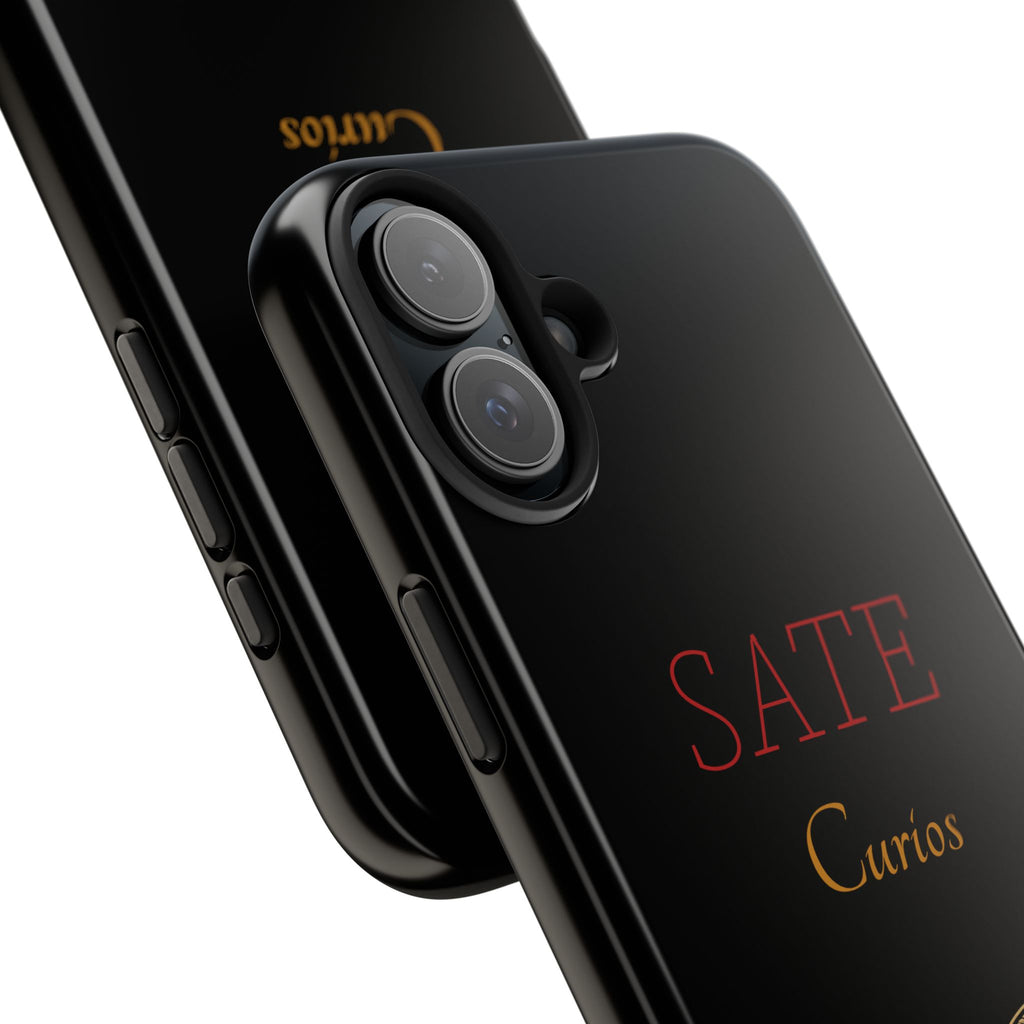 SATE Curios Gold Seal Tough Phone Case — Protective Black Designer Phone Cover