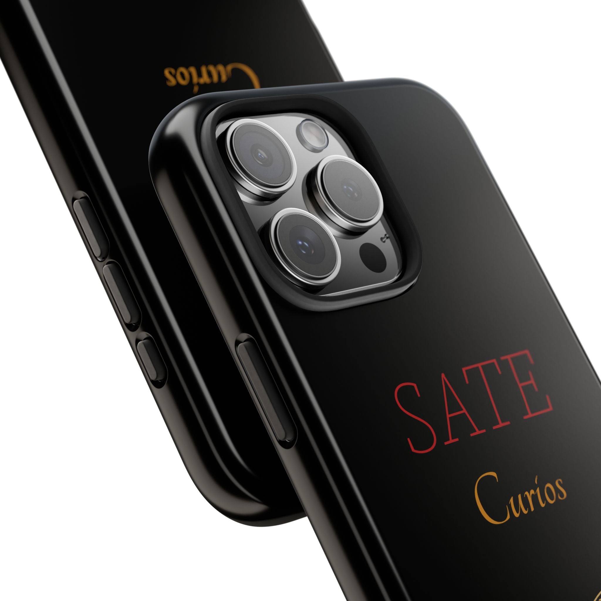 SATE Curios Gold Seal Tough Phone Case — Protective Black Designer Phone Cover