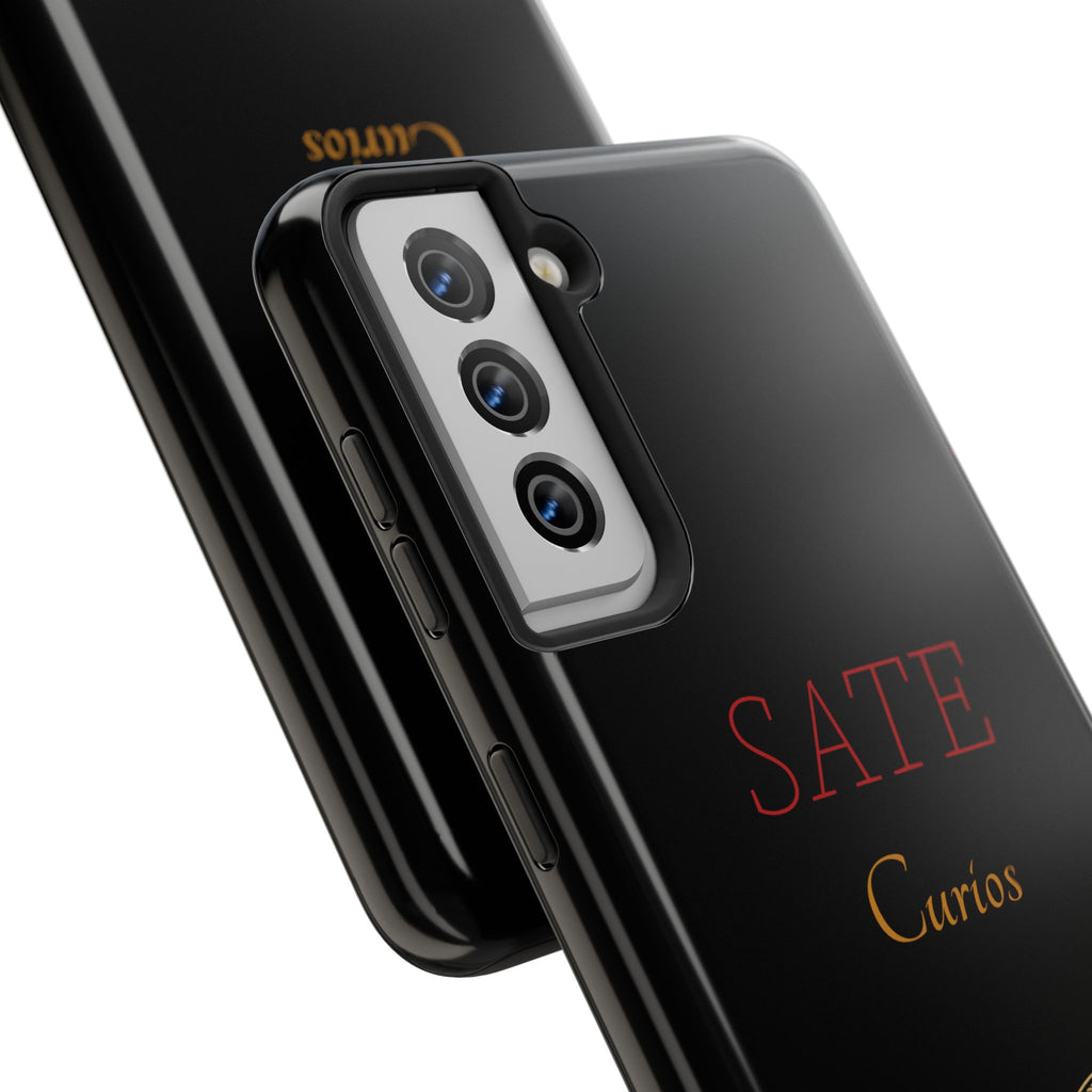 SATE Curios Gold Seal Tough Phone Case — Protective Black Designer Phone Cover