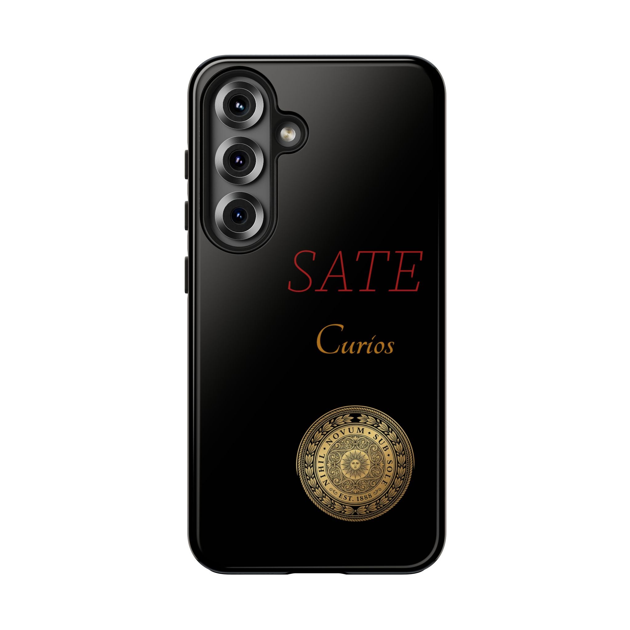 SATE Curios Gold Seal Tough Phone Case — Protective Black Designer Phone Cover