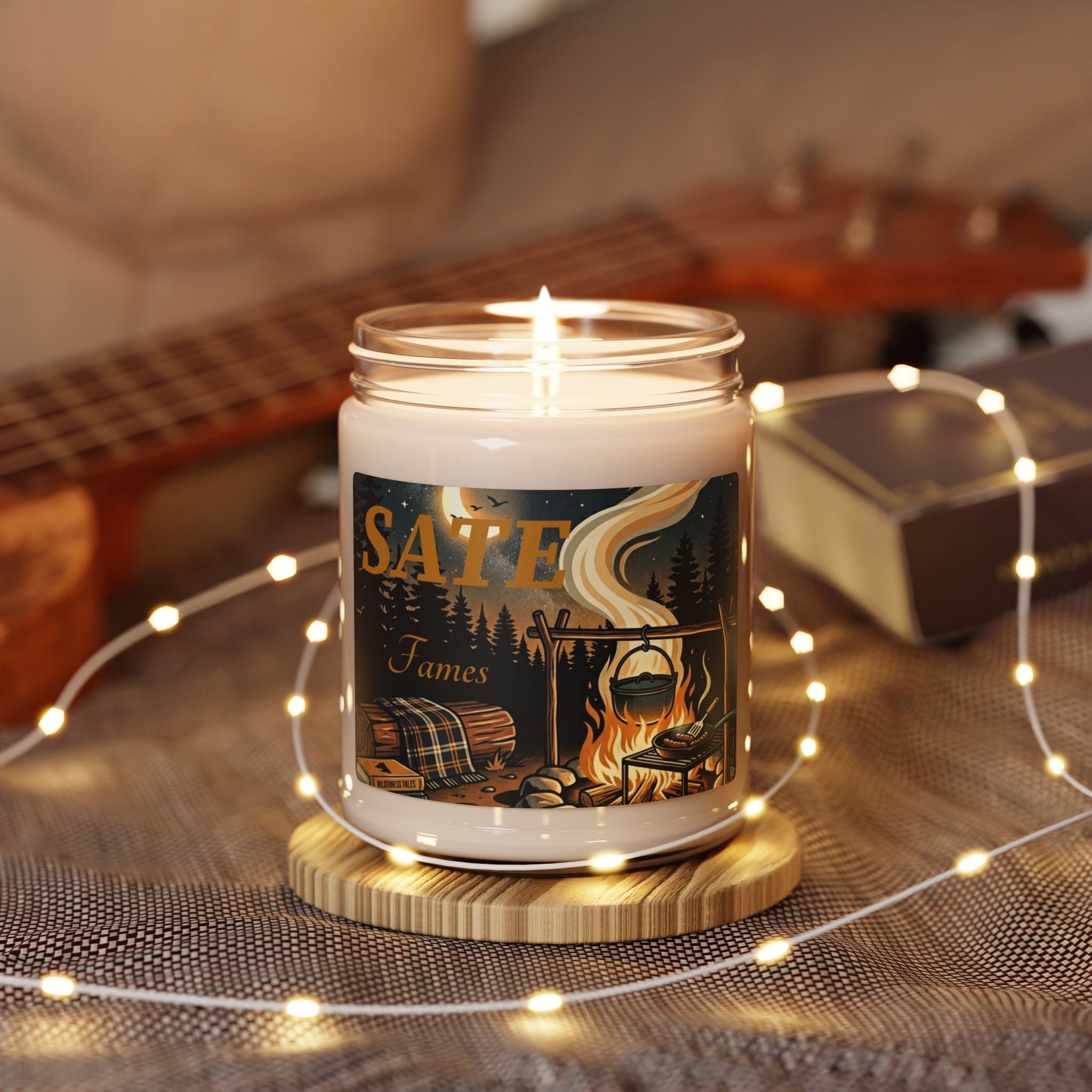 Sage and Lavender Scented Soy Candle — 9oz Rustic Outdoors Aroma (SATE Fames)