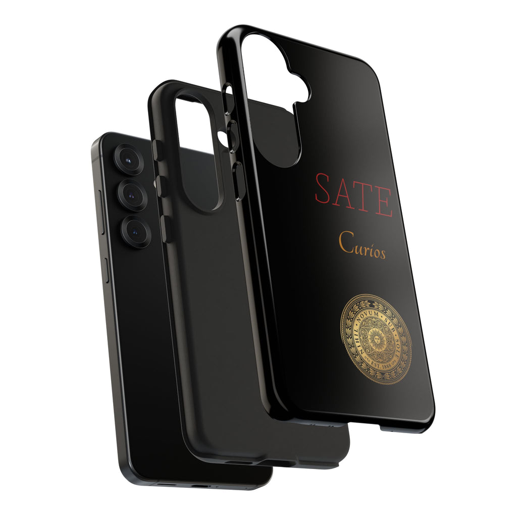 SATE Curios Gold Seal Tough Phone Case — Protective Black Designer Phone Cover