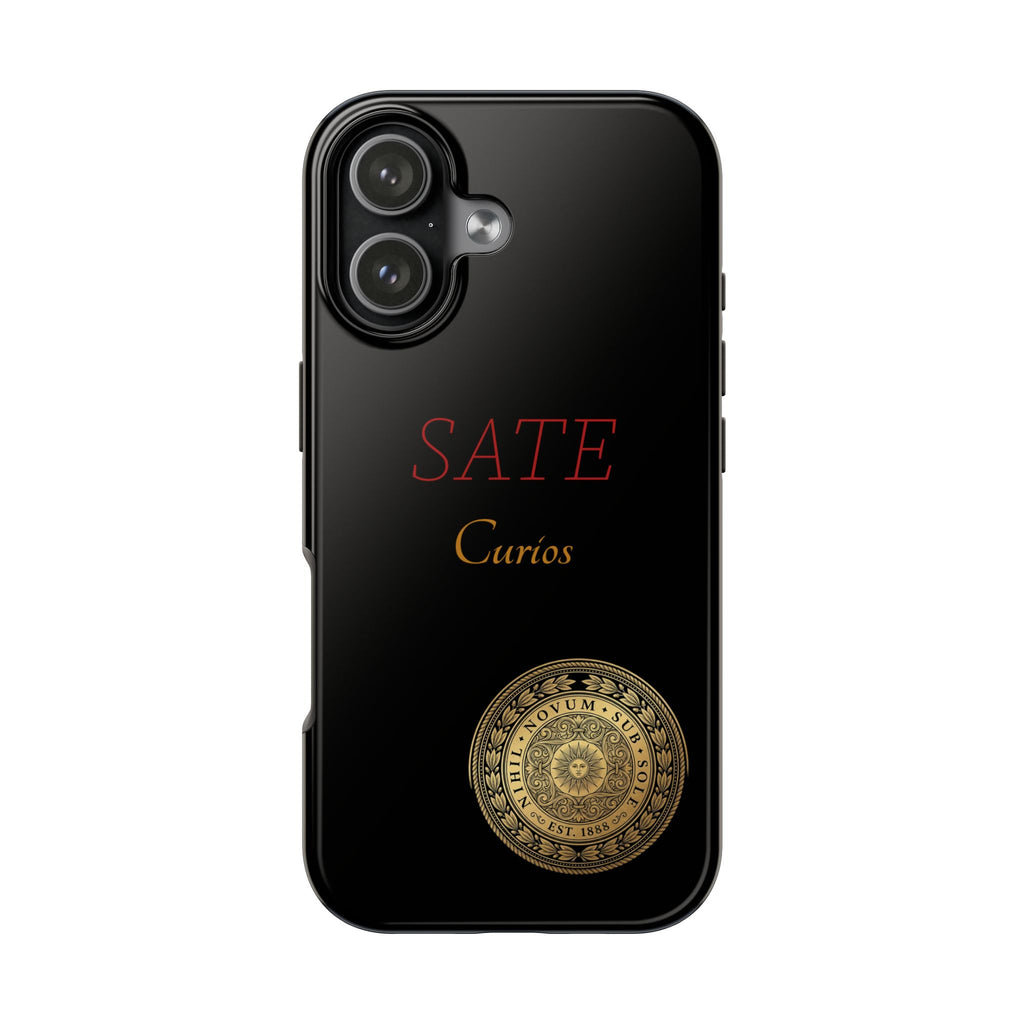SATE Curios Gold Seal Tough Phone Case — Protective Black Designer Phone Cover