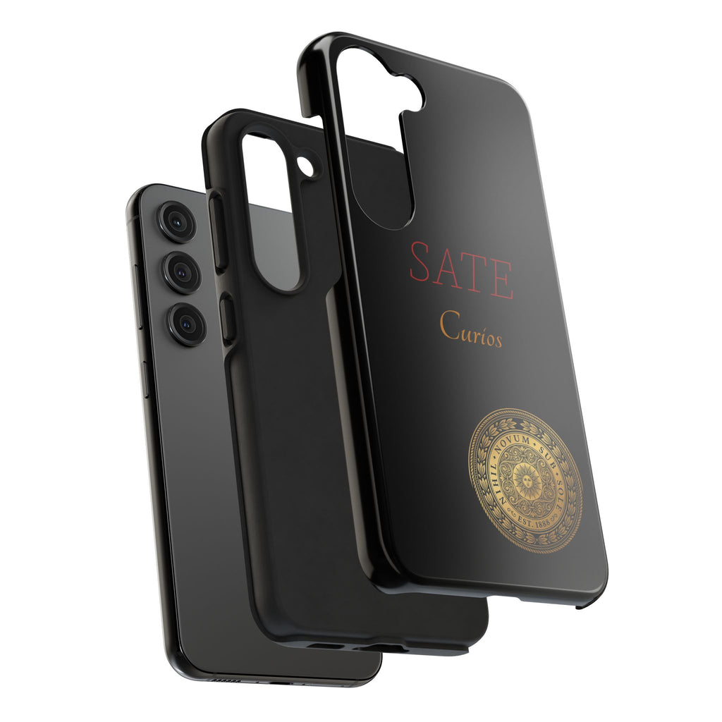 SATE Curios Gold Seal Tough Phone Case — Protective Black Designer Phone Cover
