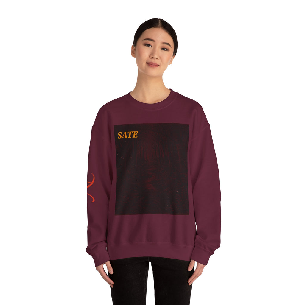 SATE Graphic with 'Nemus' Sleeve crewneck sweatshirt