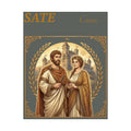 Satin Poster — Romantic Vintage Roman Couple Illustration (210gsm)