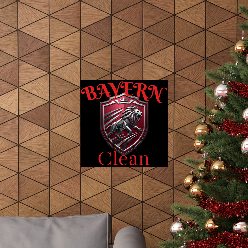 Matte Poster — Bayern Clean Lion Shield Vertical Wall Art