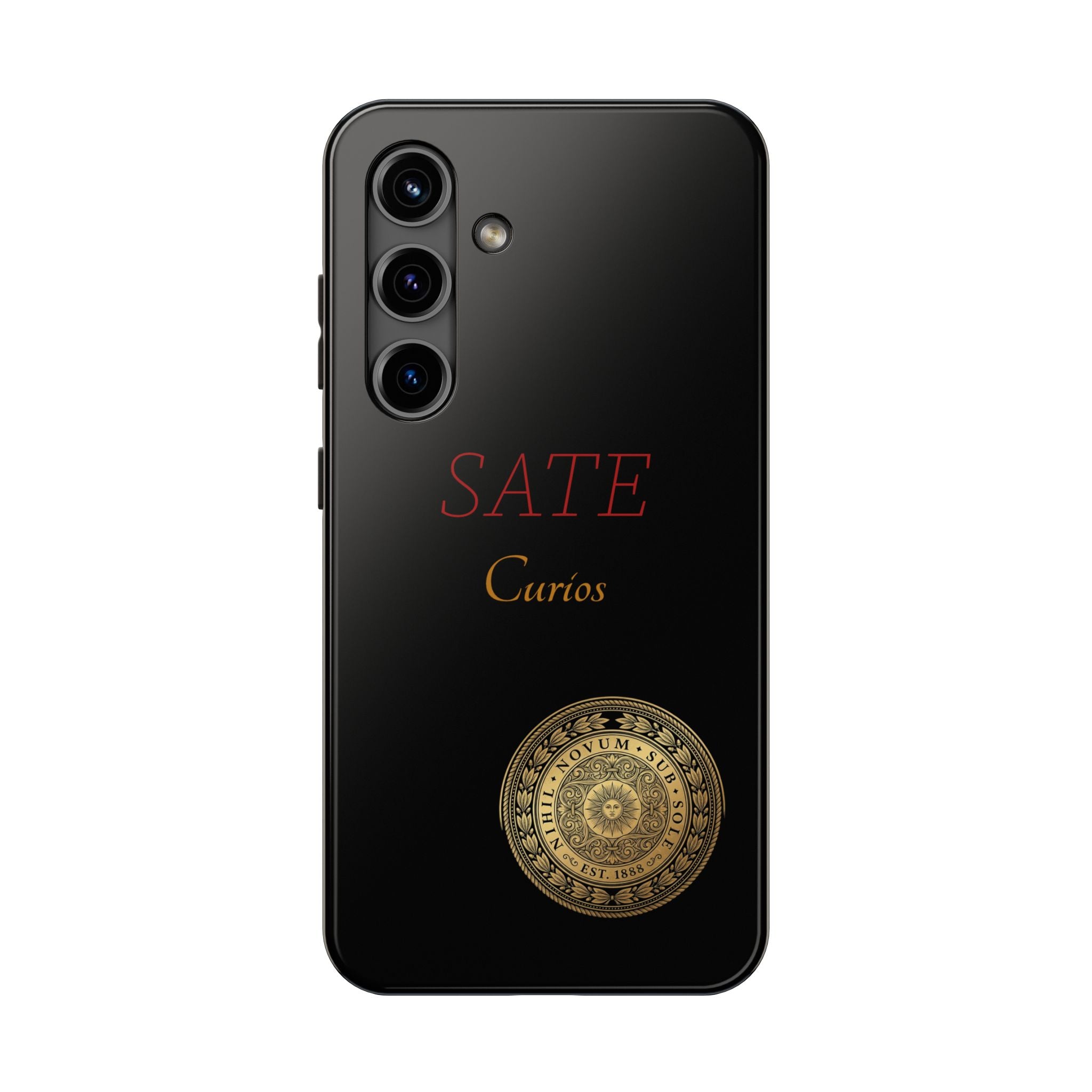 SATE Curios Gold Seal Tough Phone Case — Protective Black Designer Phone Cover
