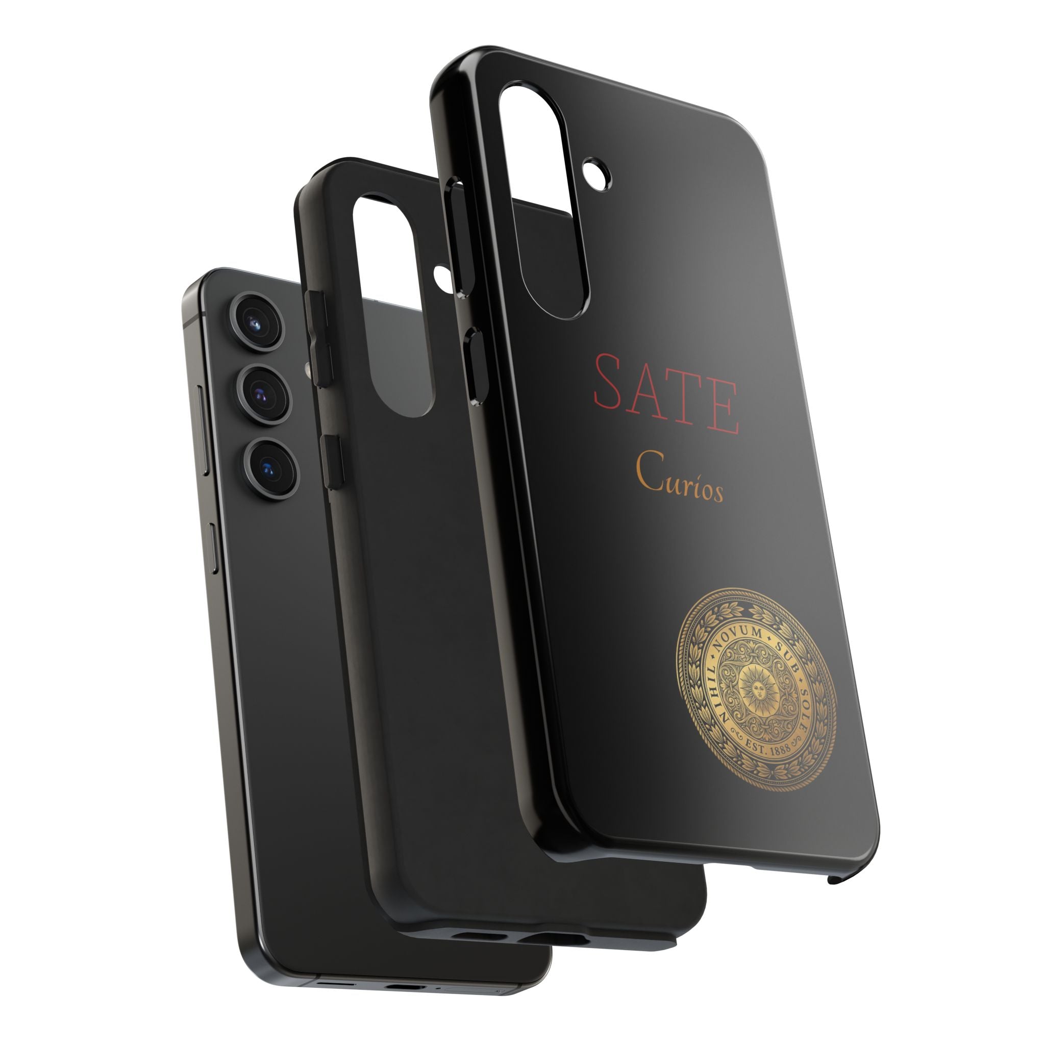 SATE Curios Gold Seal Tough Phone Case — Protective Black Designer Phone Cover