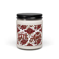 Scented Soy Candle — "SATE Amor" Rose-Patterned 9oz (Romantic Gift)