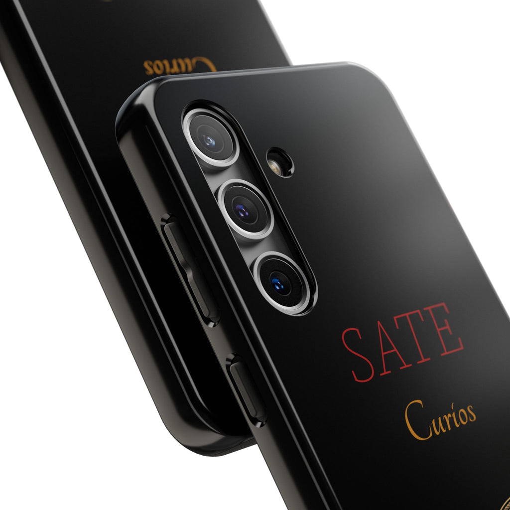SATE Curios Gold Seal Tough Phone Case — Protective Black Designer Phone Cover