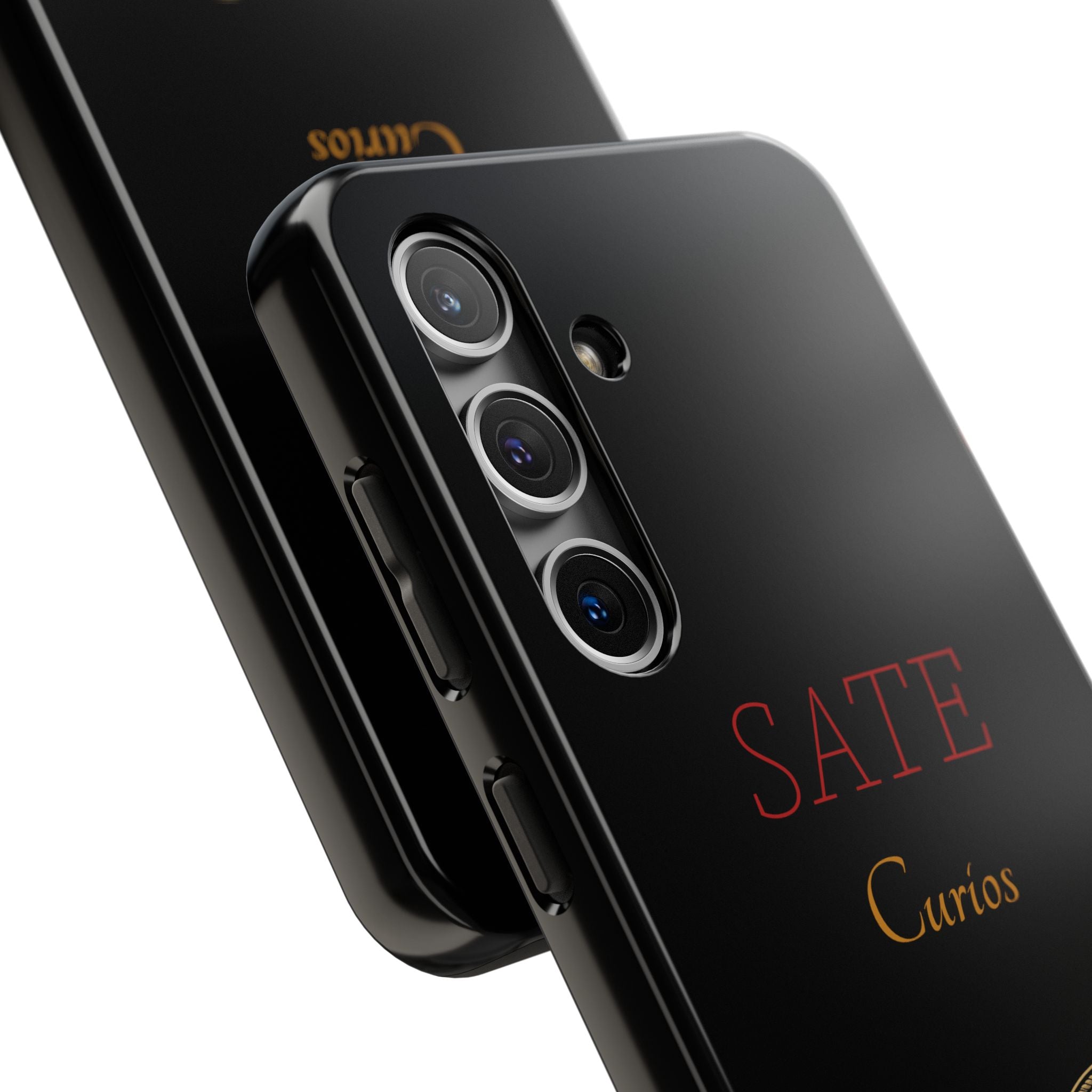 SATE Curios Gold Seal Tough Phone Case — Protective Black Designer Phone Cover