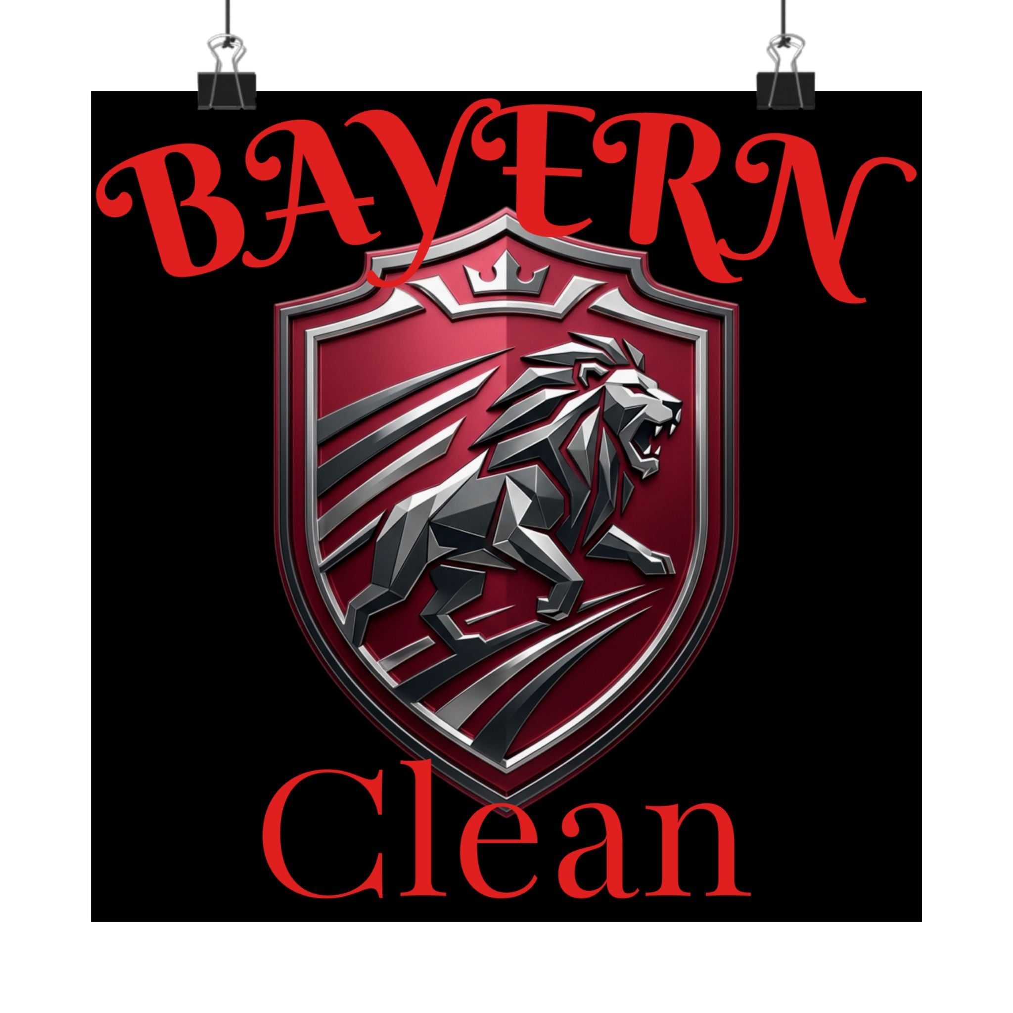 Matte Poster — Bayern Clean Lion Shield Vertical Wall Art
